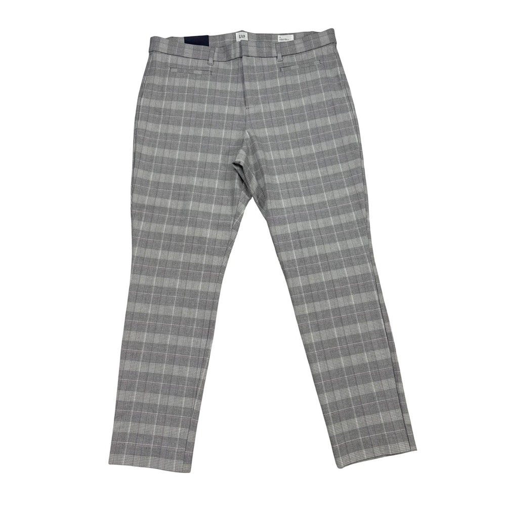 Gap Signature Skinny Ankle Pants Womens 14 Grey Plaid New NWT Mid Rise Stretch